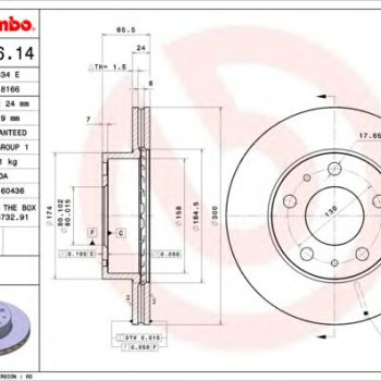 Kočioni disk BREMBO 09.5906.14