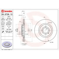 Kočioni disk BREMBO 09.6728.10