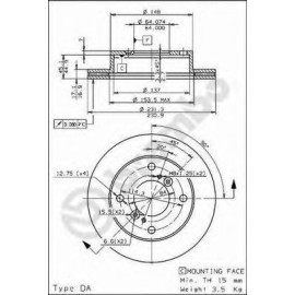 Kočioni disk BREMBO 09.6741.10