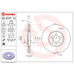 Kočioni disk BREMBO 09.6747.10