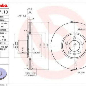 Kočioni disk BREMBO 09.6747.10