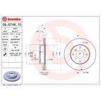 Kočioni disk BREMBO 09.6748.10