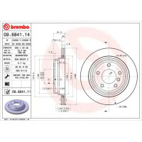Kočioni disk BREMBO 09.6841.11