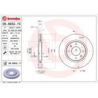 Kočioni disk BREMBO 09.6932.11