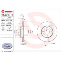 Kočioni disk BREMBO 09.6942.10