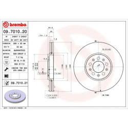 Kočioni disk BREMBO 09.7010.21