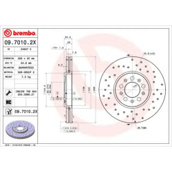 Kočioni disk BREMBO 09.7010.2X
