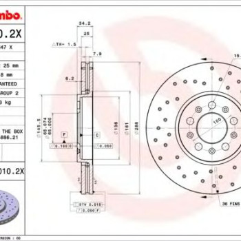 Kočioni disk BREMBO 09.7010.2X