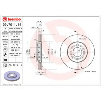 Kočioni disk BREMBO 09.7011.11