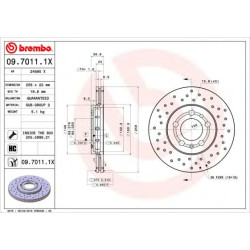 Kočioni disk BREMBO 09.7011.1X