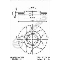 Kočioni disk BREMBO 09.7011.75