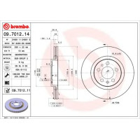 Kočioni disk BREMBO 09.7012.11