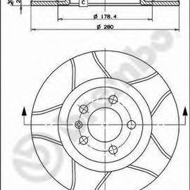 Kočioni disk BREMBO 09.7012.75