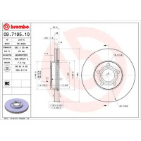 Kočioni disk BREMBO 09.7195.10
