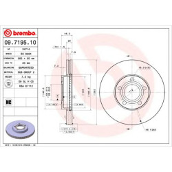 Kočioni disk BREMBO 09.7195.10