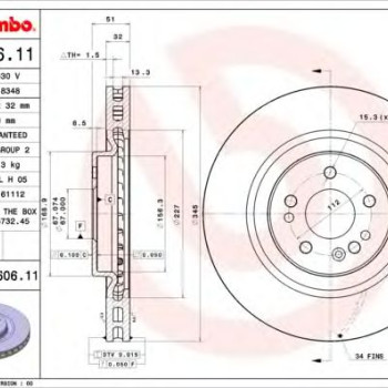 Kočioni disk BREMBO 09.7606.11