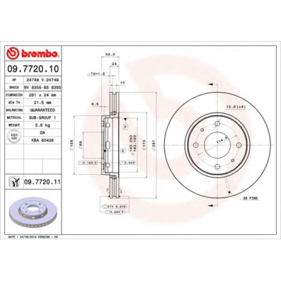 Kočioni disk BREMBO 09.7720.10