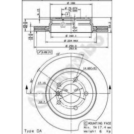 Kočioni disk BREMBO 09.7720.11