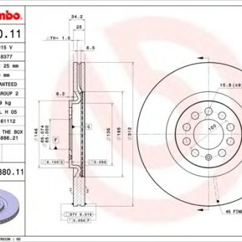 Kočioni disk BREMBO 09.7880.11