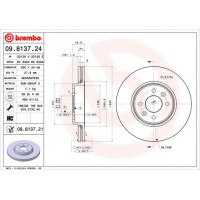 Kočioni disk BREMBO 09.8137.21