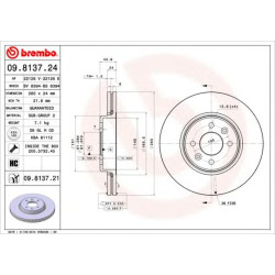 Kočioni disk BREMBO 09.8137.21