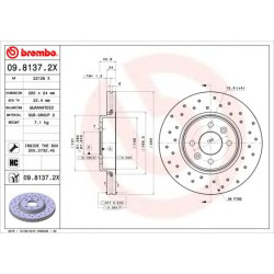 Kočioni disk BREMBO 09.8137.2X