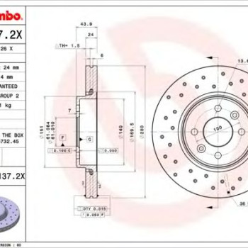 Kočioni disk BREMBO 09.8137.2X