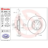 Kočioni disk BREMBO 09.8303.11