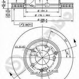 Kočioni disk BREMBO 09.8411.11