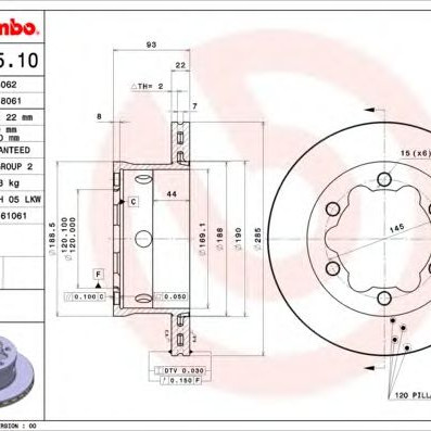 Kočioni disk BREMBO 09.8475.10
