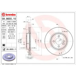 Kočioni disk BREMBO 09.8655.11