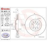 Kočioni disk BREMBO 09.8670.11