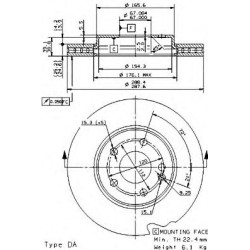 Kočioni disk BREMBO 09.8681.11