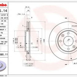 Kočioni disk BREMBO 09.8695.11