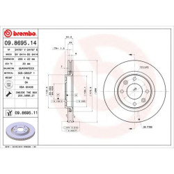 Kočioni disk BREMBO 09.8695.11