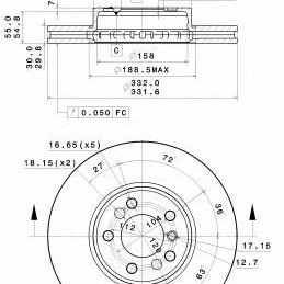 Kočioni disk BREMBO 09.8697.80