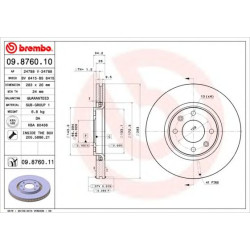 Kočioni disk BREMBO 09.8760.11