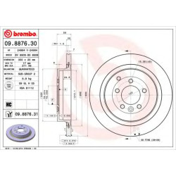 Kočioni disk BREMBO 09.8876.31