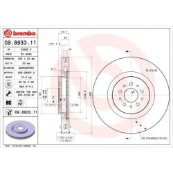 Kočioni disk BREMBO 09.8933.11
