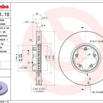 Kočioni disk BREMBO 09.8960.10