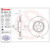 Kočioni disk BREMBO 09.9074.11