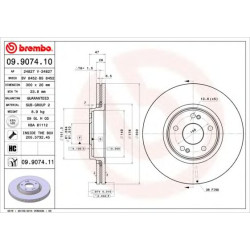 Kočioni disk BREMBO 09.9074.11