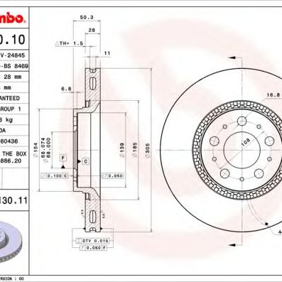 Kočioni disk BREMBO 09.9130.10