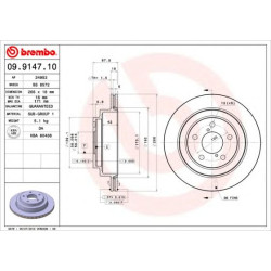Kočioni disk BREMBO 09.9147.10
