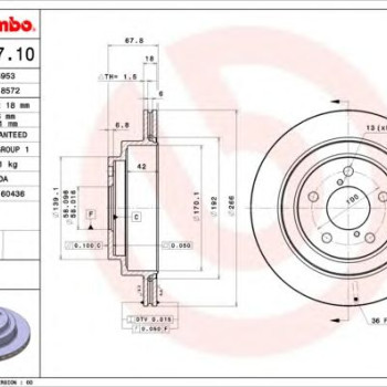 Kočioni disk BREMBO 09.9147.10