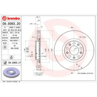 Kočioni disk BREMBO 09.9363.21