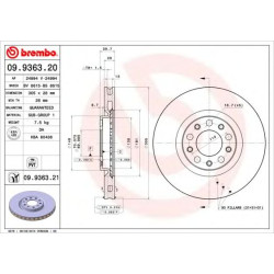 Kočioni disk BREMBO 09.9363.21