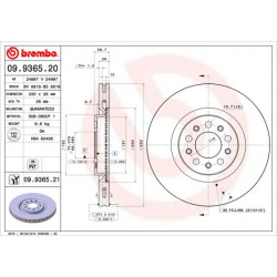 Kočioni disk BREMBO 09.9365.21