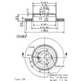 Kočioni disk BREMBO 09.9425.11