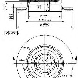 Kočioni disk BREMBO 09.9425.11